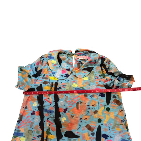 Colorful Abstract Print Women's Blouse - Picture 6 of 7